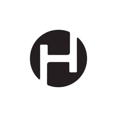 Basit H başlangıç harfi logo tasarım vektörü şablonu