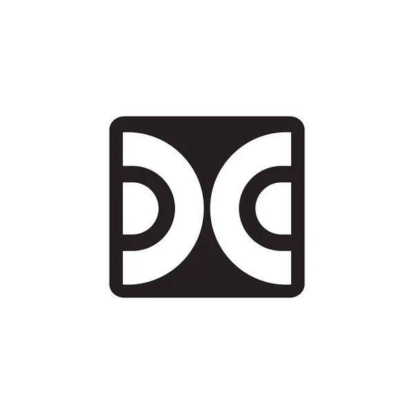 D文字初期アイコンベクトルロゴデザイン — ストックベクタ