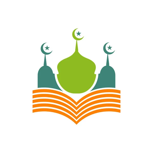 伊斯兰教育学校或大学矢量标识设计 — 图库矢量图片