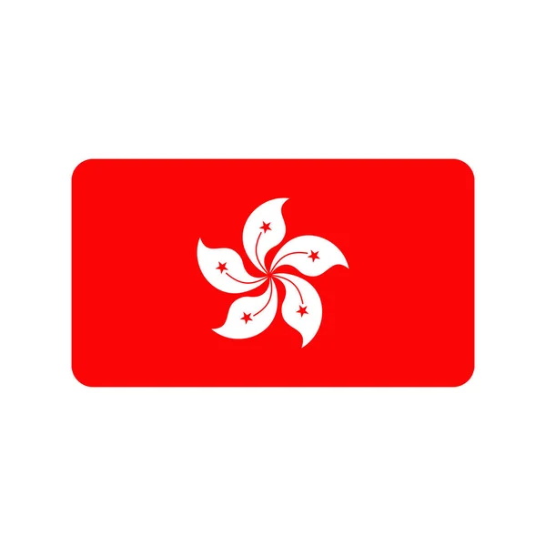 Hongkong Flag Icon Logo Design Vector Template — Stock Vector
