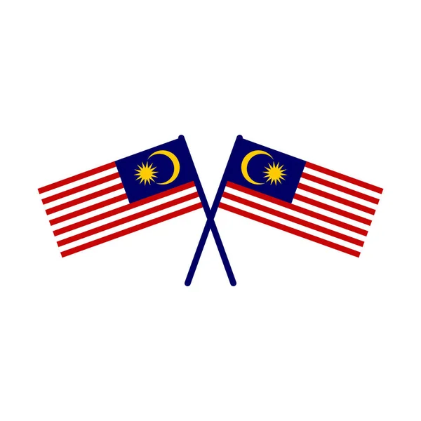 Malaysia Flagga Ikon Logotyp Design Vektor Mall — Stock vektor