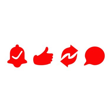 Sosyal medya için paylaş ve yorum düğmesi vektör logosu tasarımına üye ol