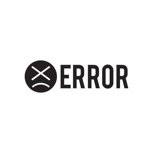 Erreur Texte Icône Symbole Vectoriel Logo Design — Image vectorielle