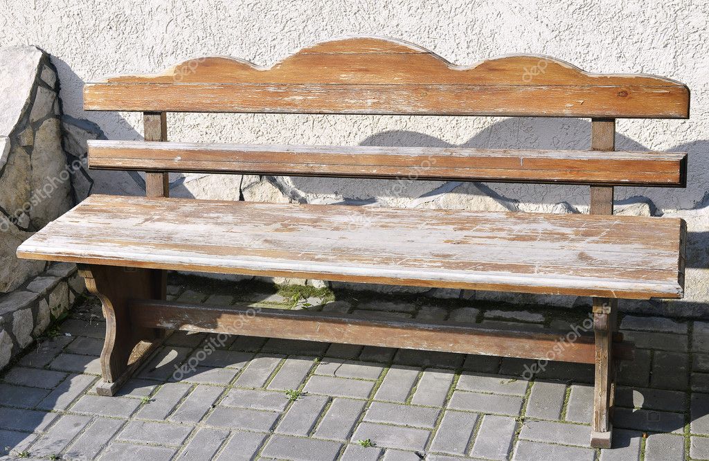 Elegant Carved Antique Wooden Empty Bench Stock Photo C Alisluch