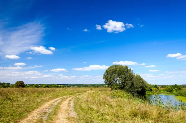 Landscape with dirt road in the countryside — Stock Photo, Image