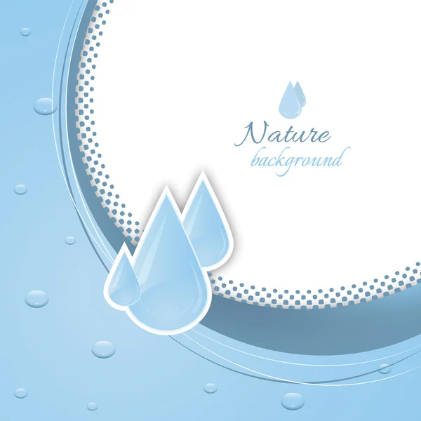 Fondo de vector natural con gotas de agua — Vector de stock