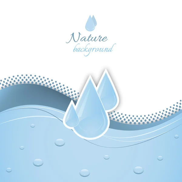 Contexte naturel. gouttes d'eau . — Image vectorielle