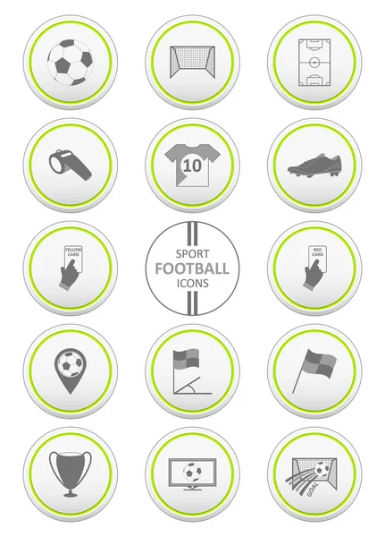 Soccer. Football and sport vector icons set. — Stock Vector