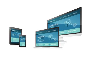 farklı cihazlar ile yanıt veren web tasarım.