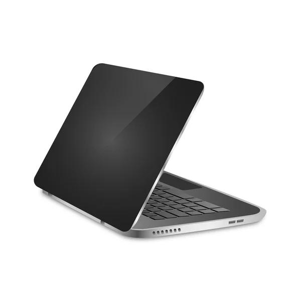 Black notebook. Laptop. Vector. — Stock Vector