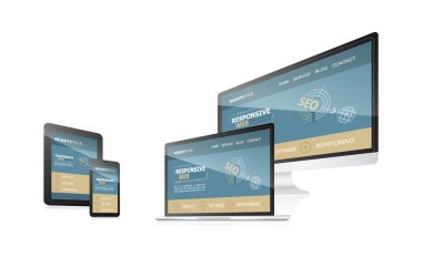 Duyarlı web tasarım vektör aygıtları.