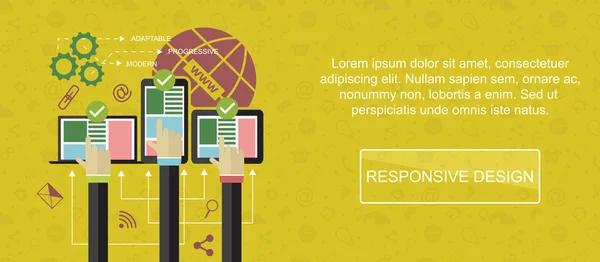 Responsive web design banner. — Stock Vector