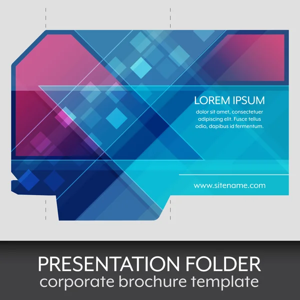 Presentation folder design template. — Stock Vector