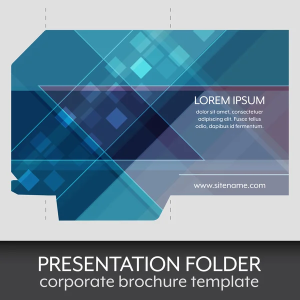 Presentation folder design template. — Stock Vector