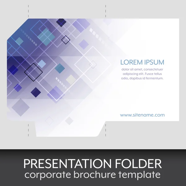 Presentation folder design template. — Stock Vector
