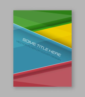 Soyut vektör renkli afiş tasarım şablonu, broşür veya kurumsal afiş.