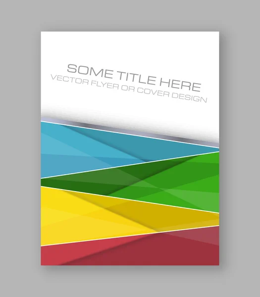 Plantilla de diseño de folleto colorido vector abstracto, folleto o pancarta corporativa . — Vector de stock