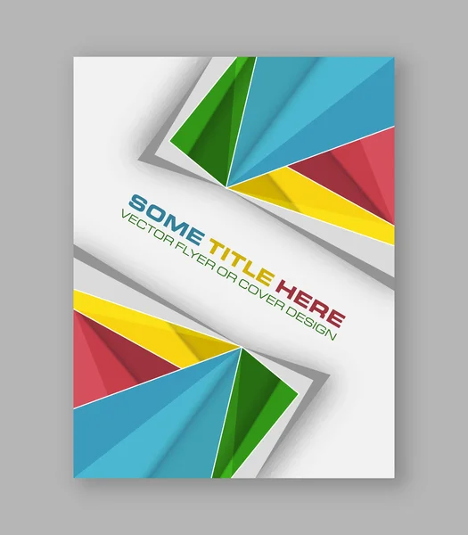 Modèle de conception de flyer polygonal vectoriel abstrait coloré, brochure ou bannière d'entreprise . — Image vectorielle