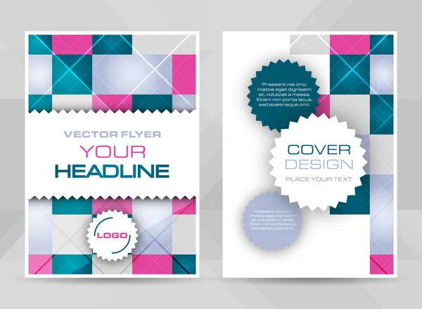 Flyer design A4 size cover brochure template or corporate banner. — Stock Vector