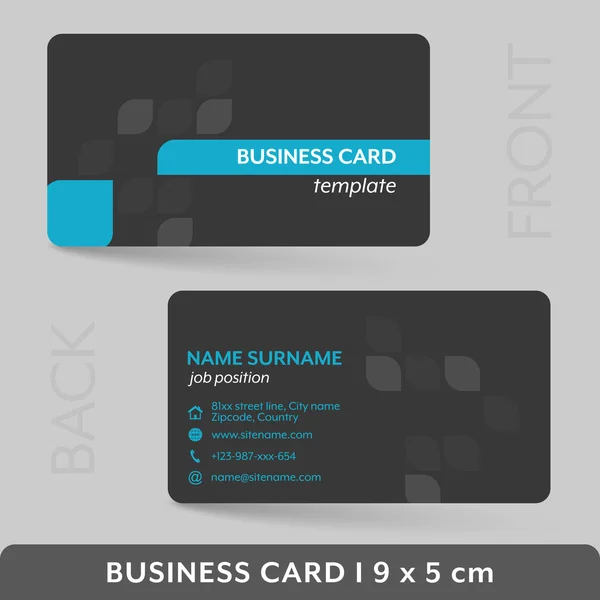 Modèle de carte de visite pour votre présentation corporative ou personnelle . — Image vectorielle