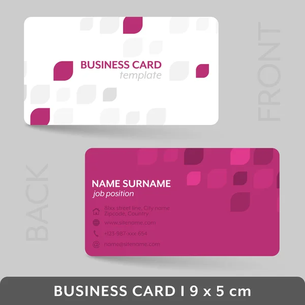 Business card template for your corporate or personal presentation. — Stock Vector
