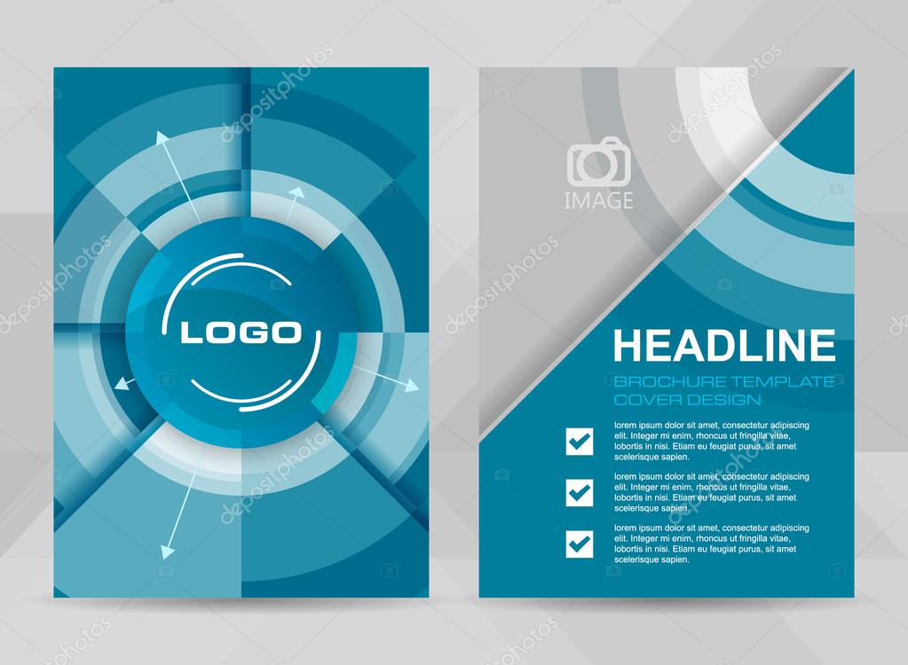 Flyer Template Size Brochure Corporate Banner Or Cover Design With Circular Pattern Stock Vector C Ftotti