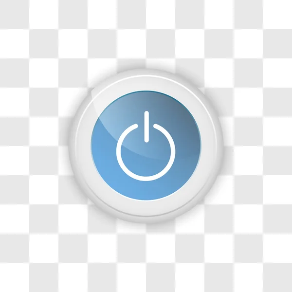 Web button power on a transparent background. — Stock Vector