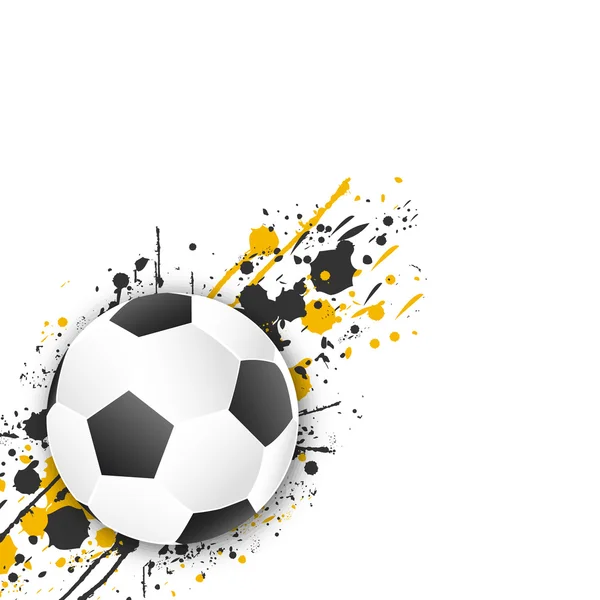 Fotboll (fotboll boll) med grunge effekt. Vektor. — Stock vektor