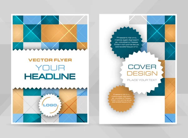 Flyer design A4 size cover brochure template or corporate banner. — Stock Vector