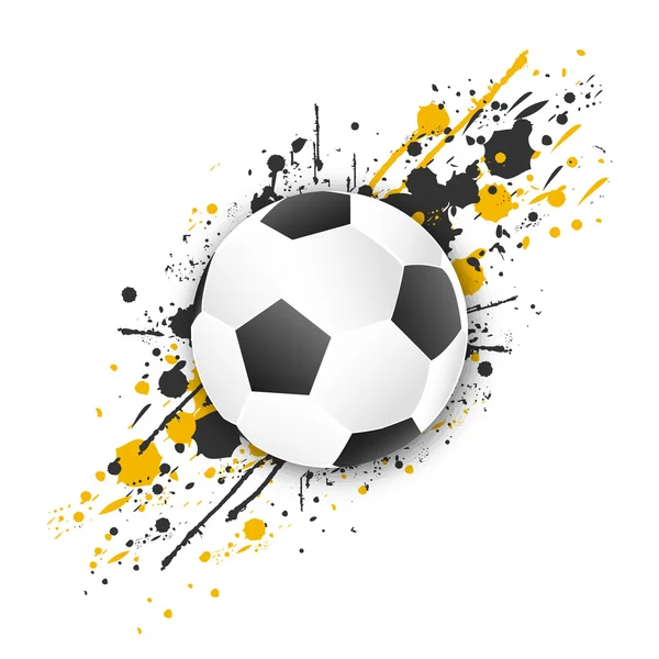 Soccer ball (football ball) with grunge effect. Vector. — Stock Vector