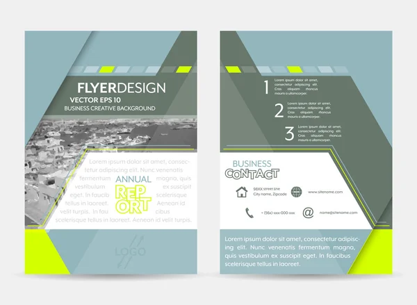 Flyer d'affaires ou design de couverture avec motif géométrique abstrait. Format A4 . — Image vectorielle