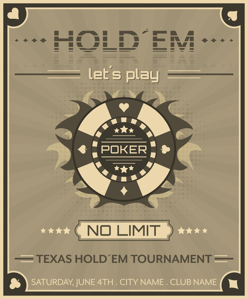 Poker background in retro style.