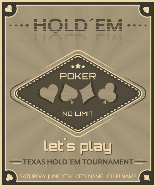 Poker background in retro style.