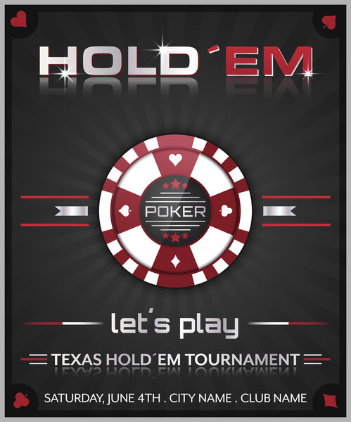 Texas holdem poker tournament poster.