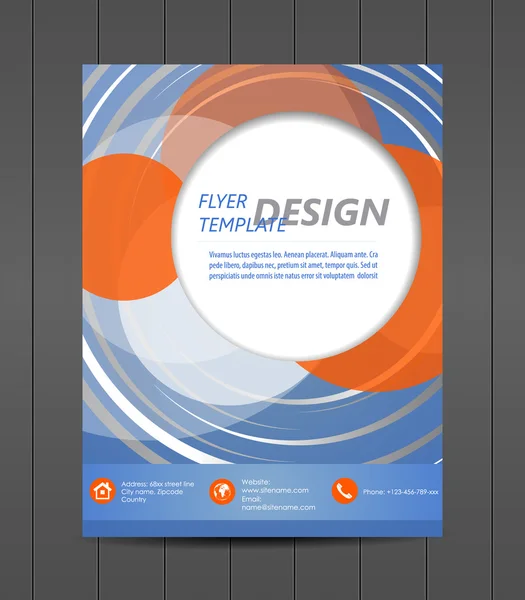 Flyer d'affaires abstrait ou design de couverture — Image vectorielle