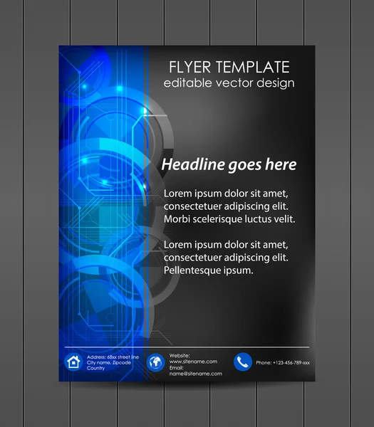 Flyer d'affaires abstrait ou design de couverture — Image vectorielle