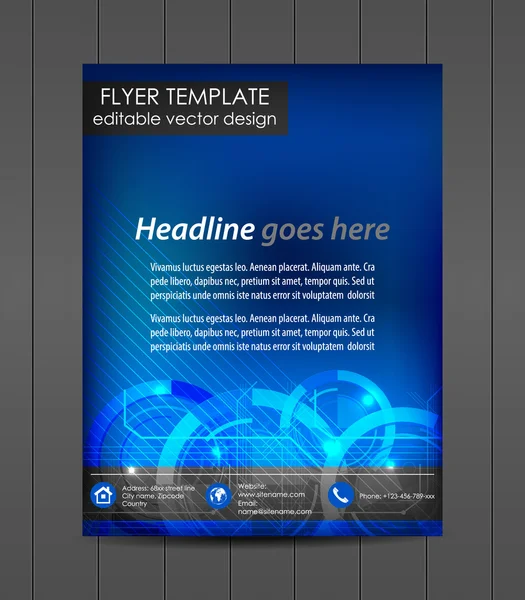 Professional business flyer template, cover design, corporate banner — Stock Vector