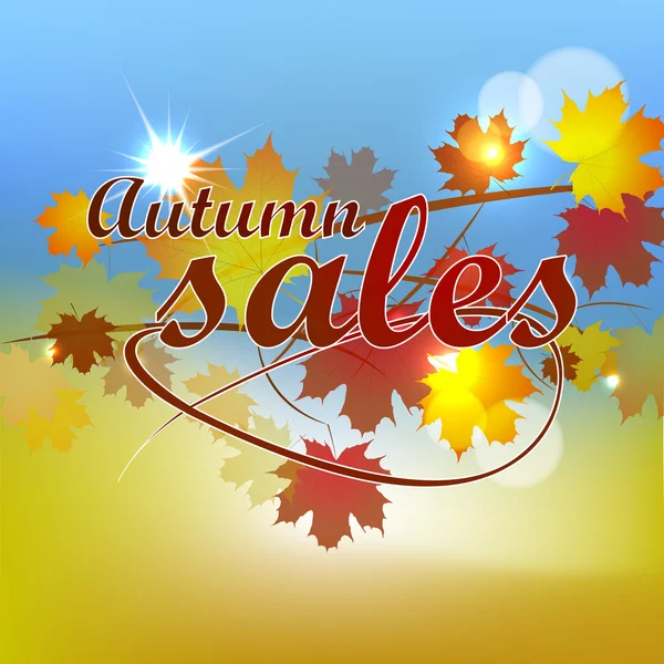 Autumn sales — Stock Vector