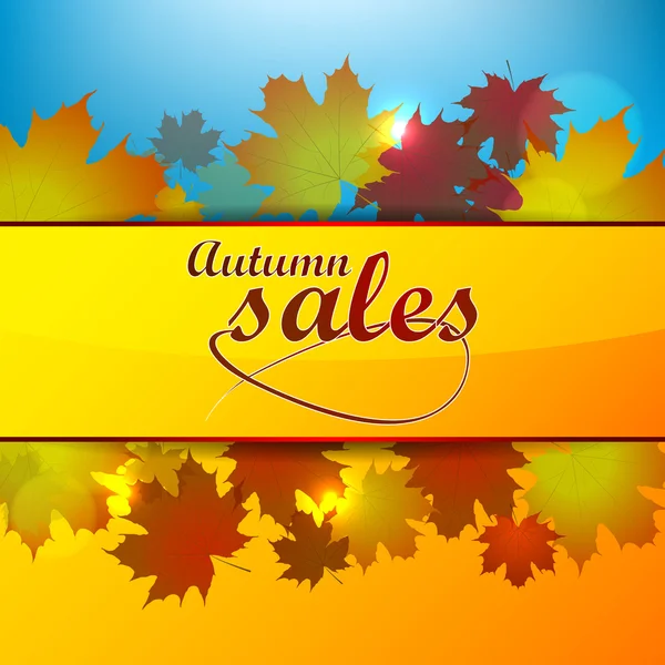 Autumn sales — Stock Vector