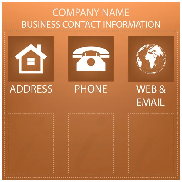 Business form, contact information background — Stock Vector