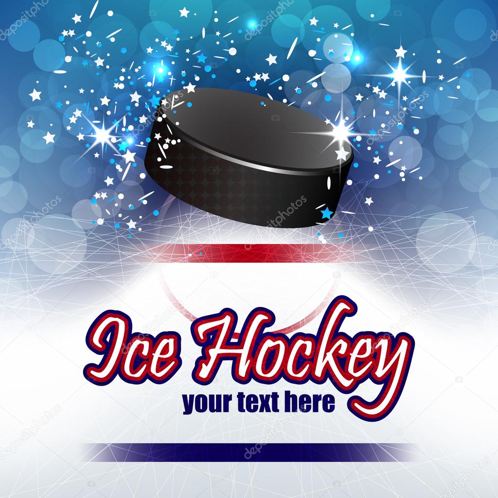 Ice hockey vector background