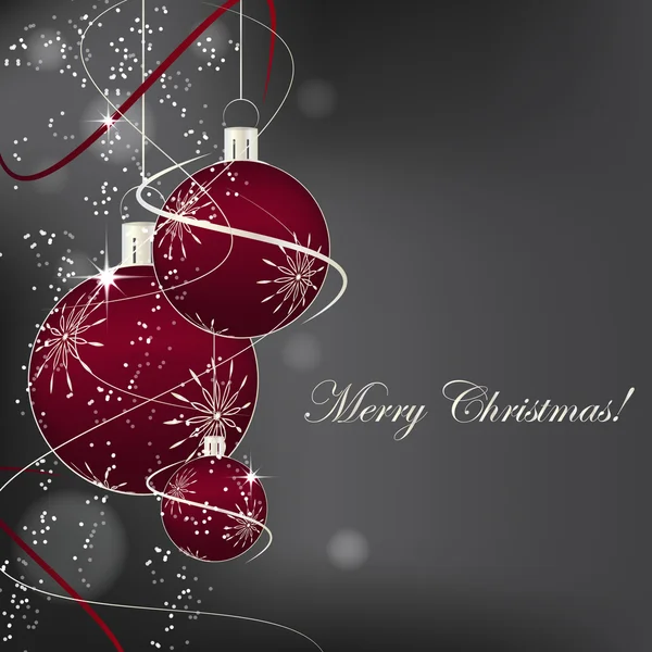 Jul bakgrund med christmas ball och dekoration — Stock vektor
