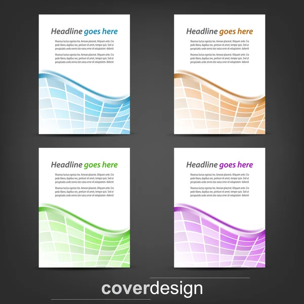 Ensemble de flyer d'entreprise, modèle d'affiche ou design de couverture — Image vectorielle