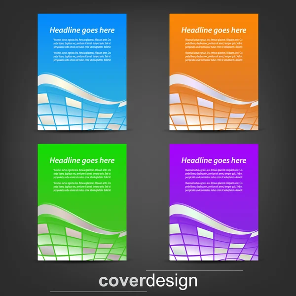 Kurumsal broşür set, poster şablonu veya kapak tasarımı — Stok Vektör