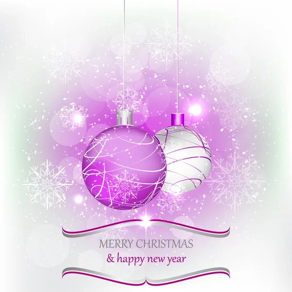 Christmas and New year greeting card, christmas background — Stock Vector