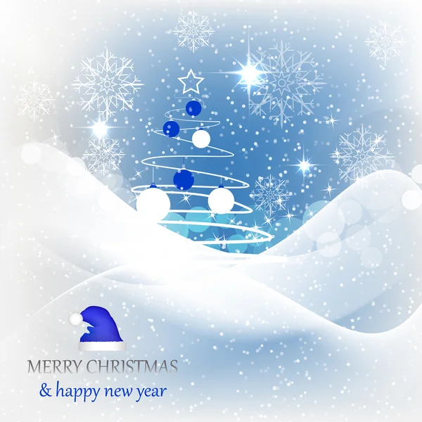 Christmas and New year greeting card, christmas background — Stock Vector