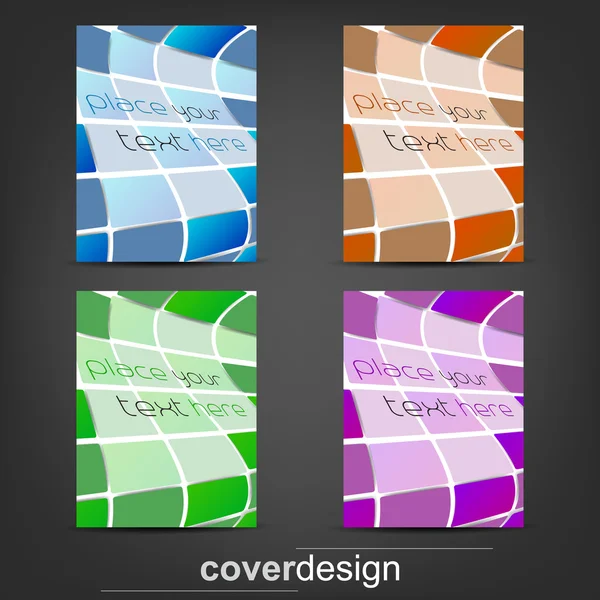 Conjunto de modelo de folheto de negócios, banner corporativo ou design de capa — Vetor de Stock