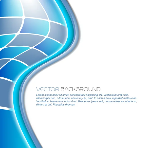 Ilustración vectorial abstracta con onda sobre fondo limpio — Vector de stock