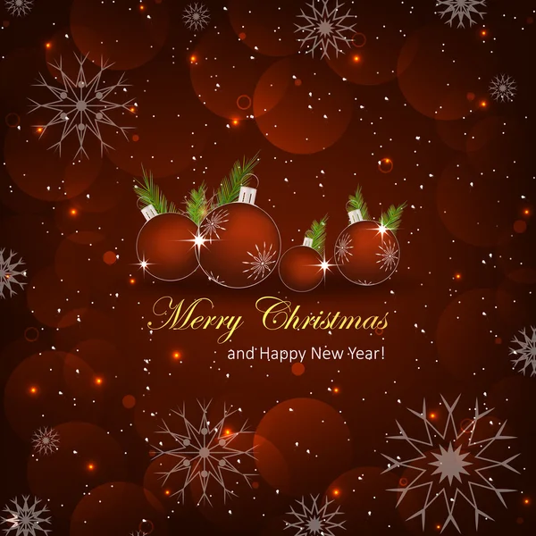 Christmas background in red color — Stock Vector