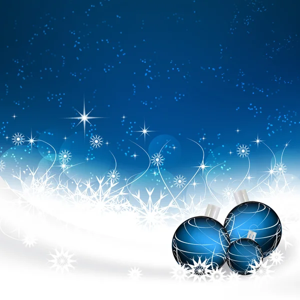 Christmas background with christmas balls, snowflakes and stars — Stock Vector